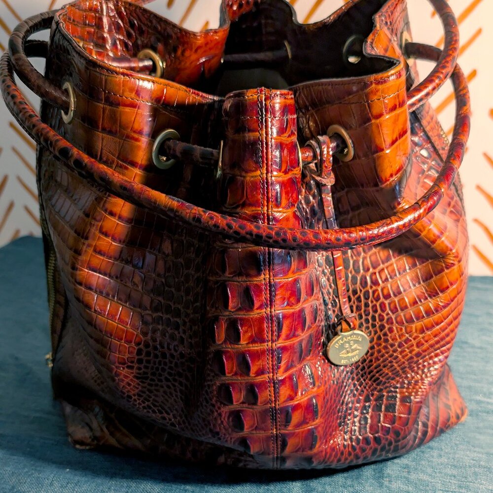 Brahmin Trina Drawstring Leather Bag